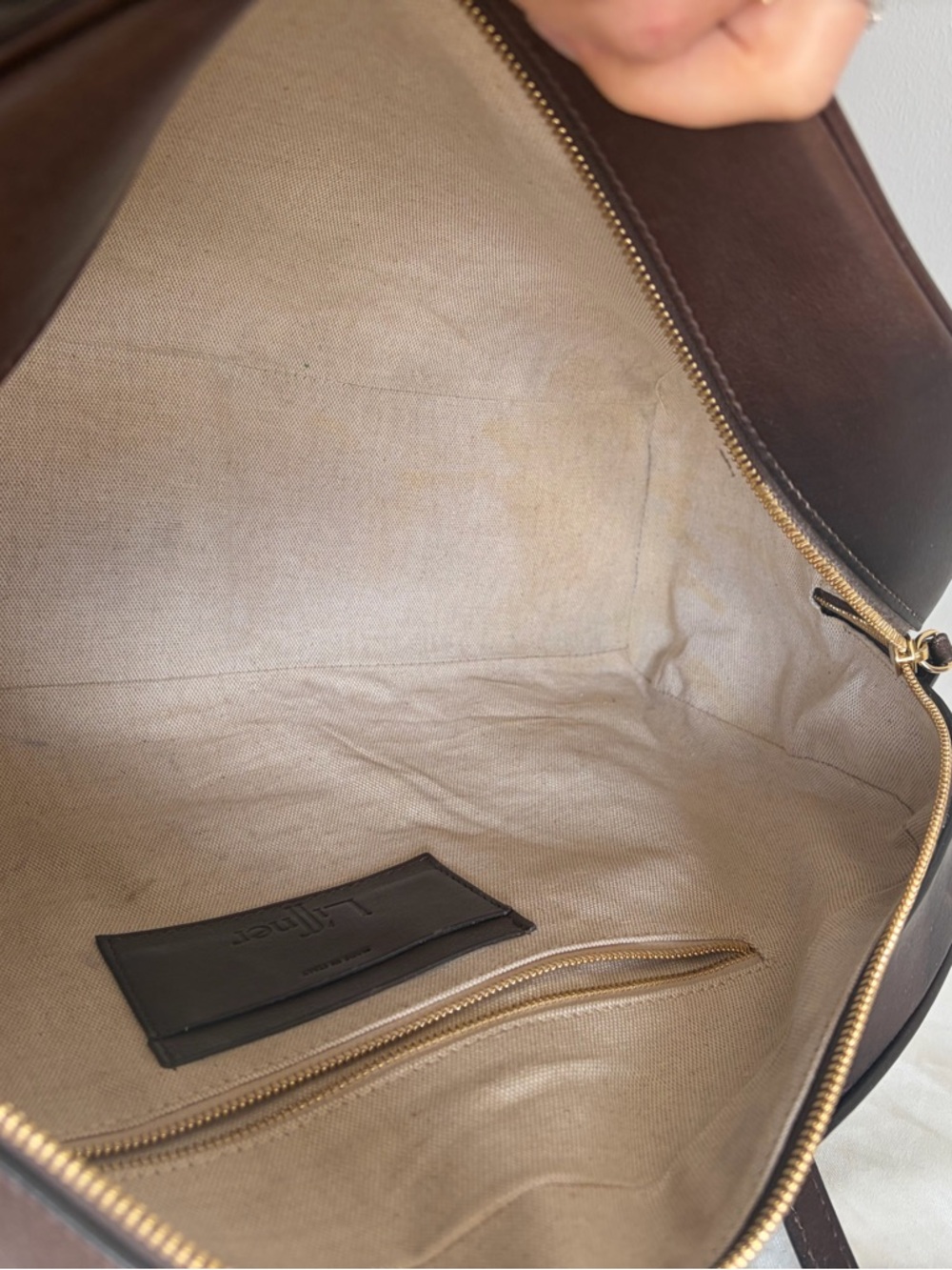 Liffner Bowling Bag in Dark Brown - Picture 10 of 14